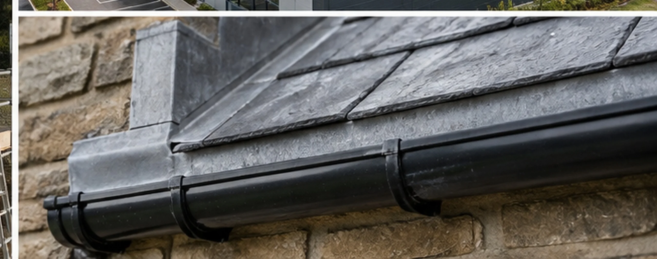 Roof and gutter detail