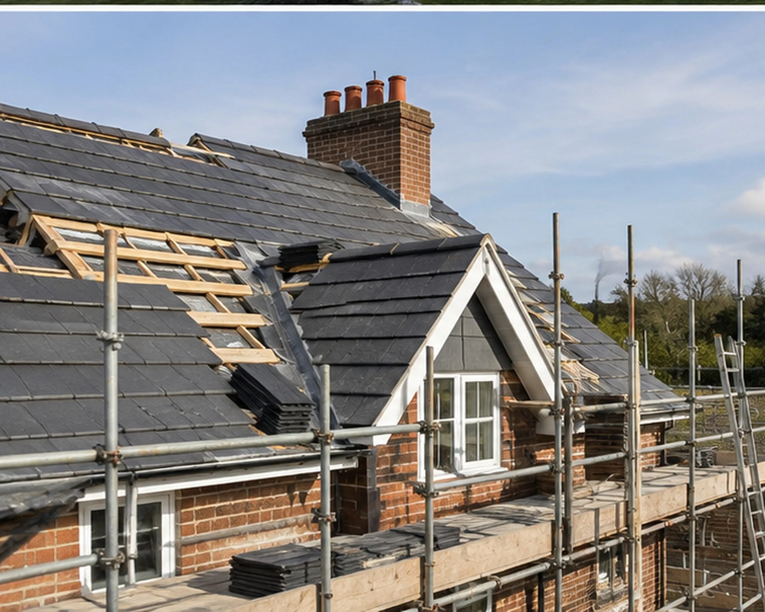 Roof repair project before work